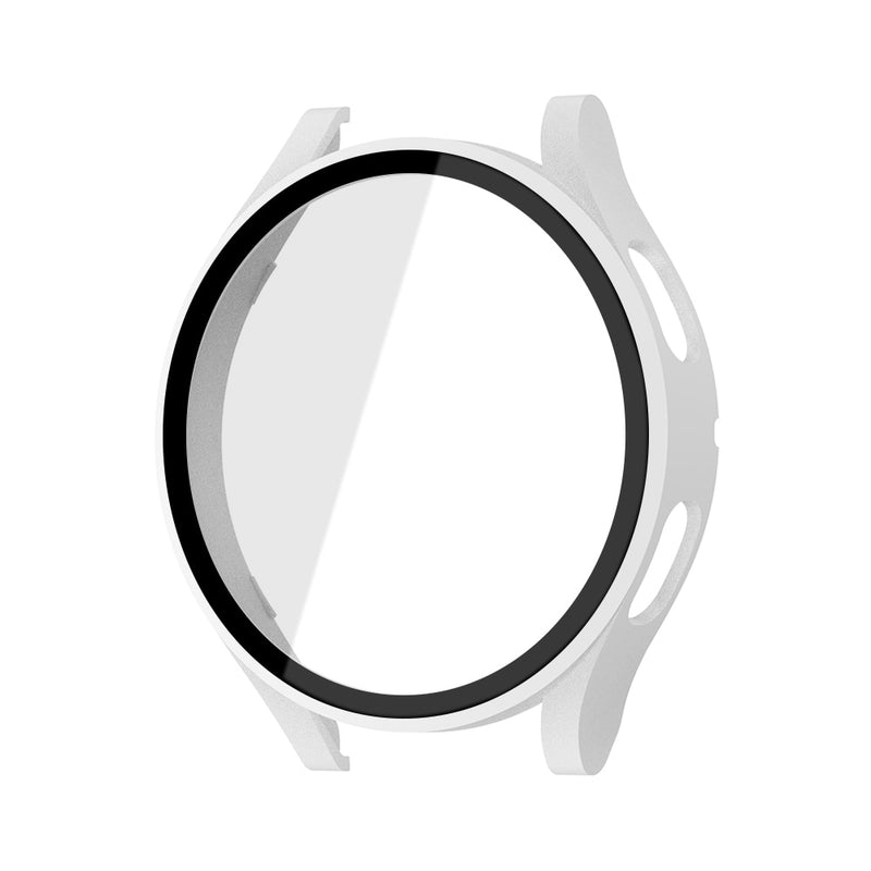 Capa de vidro fosca para relógio Samsung Galaxy Watch 4 44 mm 40 mm, cobertura protetora em toda a volta para Galaxy Watch 4