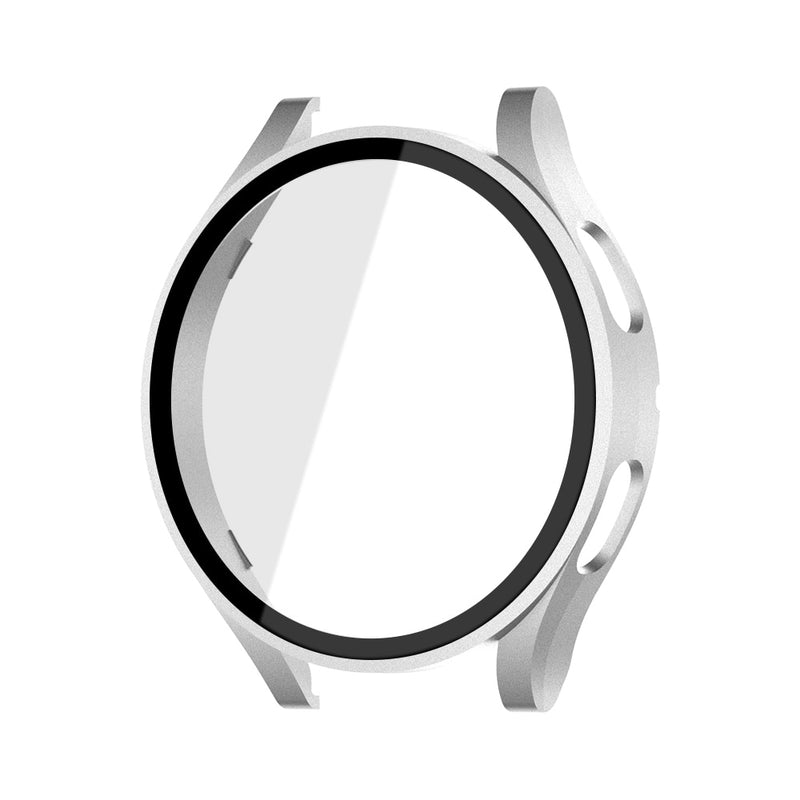 Capa de vidro fosca para relógio Samsung Galaxy Watch 4 44 mm 40 mm, cobertura protetora em toda a volta para Galaxy Watch 4