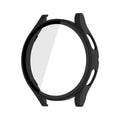 Capa de vidro fosca para relógio Samsung Galaxy Watch 4 44 mm 40 mm, cobertura protetora em toda a volta para Galaxy Watch 4