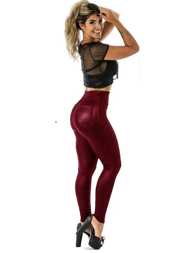 Calça Social Disco Hot Pants Cintura Alta com Ziper e Bolso